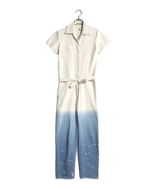 Foxco（フォクスコ）Foxco (フォクスコ) オールインワン ホワイト×ブルー サイズ:Fの古着・服飾アイテム