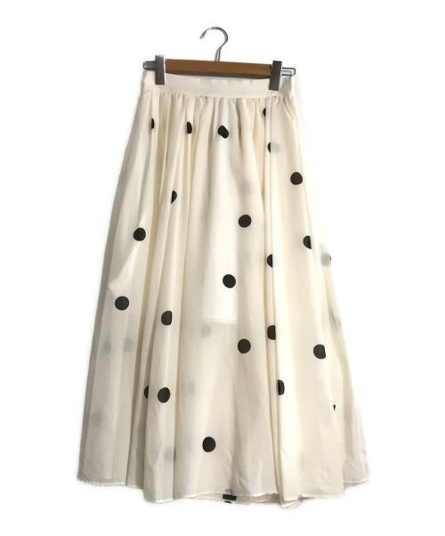 Snidel（スナイデル）Snidel (スナイデル) シアーボリュームスカート ホワイト サイズ:1 未使用品の古着・服飾アイテム