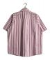 B.BALLSY (ボールジーブラザーズ) ミリタリーサマーストライプシャツ ピンク×グレー サイズ:L：5800円