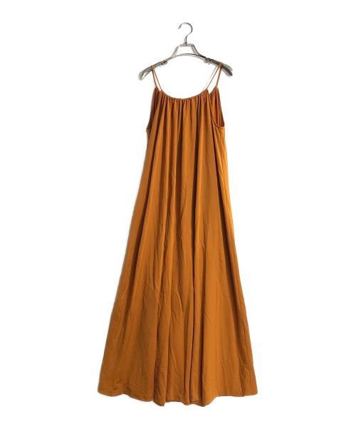 CABAN（キャバン）CABAN (キャバン) キュプラポリエステルジャージー ギャザーワンピース オレンジ サイズ:Sの古着・服飾アイテム
