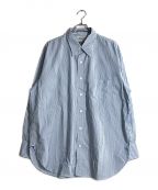 Marvine Pontiak Shirt Makersマーヴィンポンティアックシャツメイカーズ）の古着「レギュラーカラーストライプシャツ」｜ブルー×ホワイト