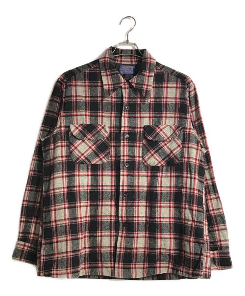 PENDLETON（ペンドルトン）PENDLETON (ペンドルトン) 70Sウールネルシャツ レッド サイズ:Lの古着・服飾アイテム