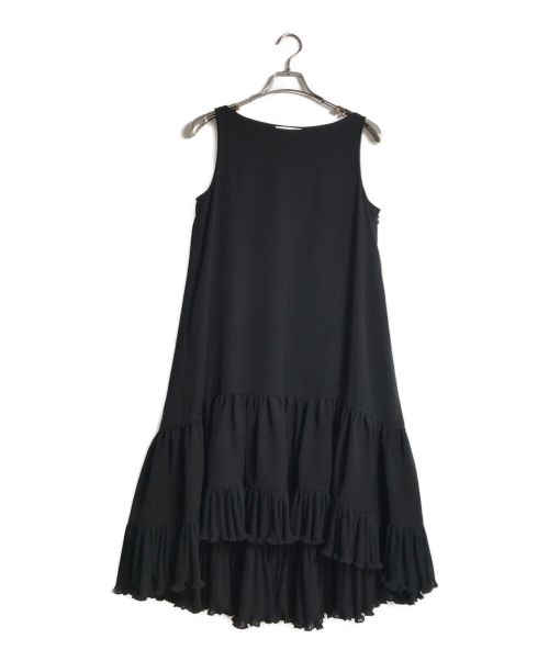 ADEAM（アディアム）ADEAM (アディアム) プリーテッドパラシュートワンピース ブラック サイズ:2の古着・服飾アイテム