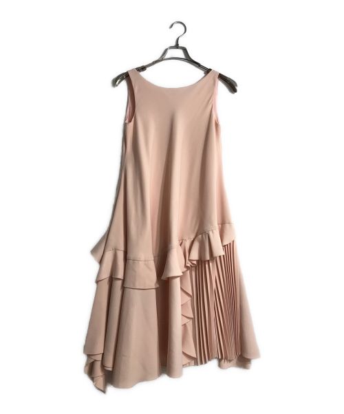 ADEAM（アディアム）ADEAM (アディアム) プリーツトップフラウンスドレス ワンピース ピンク サイズ:2の古着・服飾アイテム