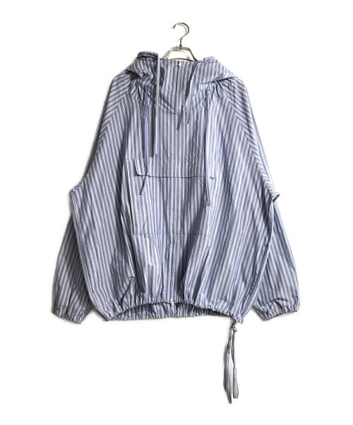 UNUSED（アンユーズド）UNUSED (アンユーズド) ストライププルオーバージャケット ブルー×ホワイト サイズ:3の古着・服飾アイテム
