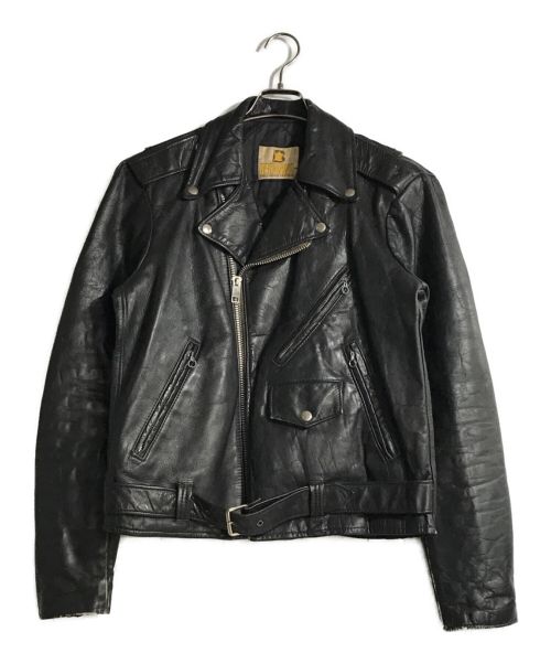BERMANS（バーマンズ）BERMANS (バーマンズ) ダブルライダースジャケット ブラック サイズ:40の古着・服飾アイテム