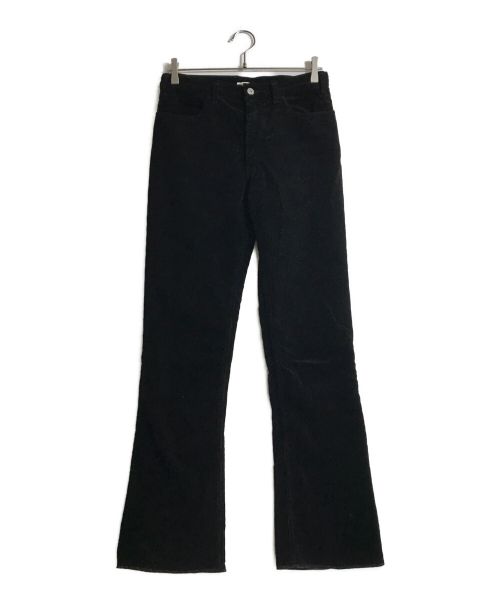 INSCRIRE（アンスクリア）INSCRIRE (アンスクリア) フレアコーデュロイパンツ ブラック サイズ:36の古着・服飾アイテム