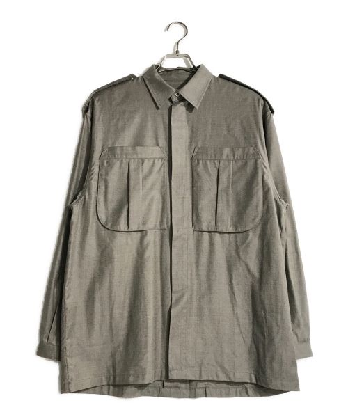 E.TAUTZ（イートーツ）E.TAUTZ (イートーツ) ダブルポケットシャツ グレー サイズ:XSの古着・服飾アイテム