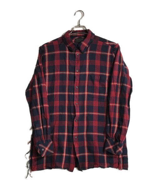 s'yte（サイト）s'yte (サイト) ツギハギシャツ レッド サイズ:3の古着・服飾アイテム