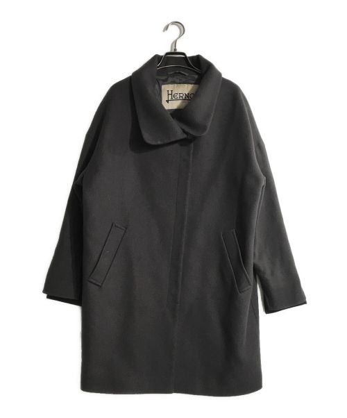 HERNO（ヘルノ）HERNO (ヘルノ) オーバーサイズウールコート グレー サイズ:42の古着・服飾アイテム