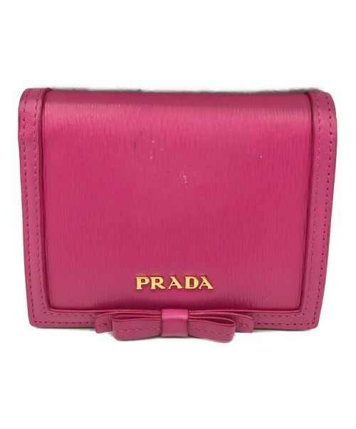PRADA（プラダ）PRADA (プラダ) 2つ折り財布 ピンクの古着・服飾アイテム