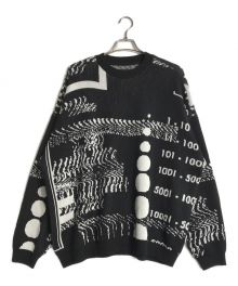 TIGHTBOOTH PRODUCTION（タイトブースプロダクション）の古着「デザインニットセーター」｜ブラック