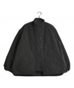 CADUNEカデュネ）の古着「ペプラムベスト付きキルティングコート」｜ブラック