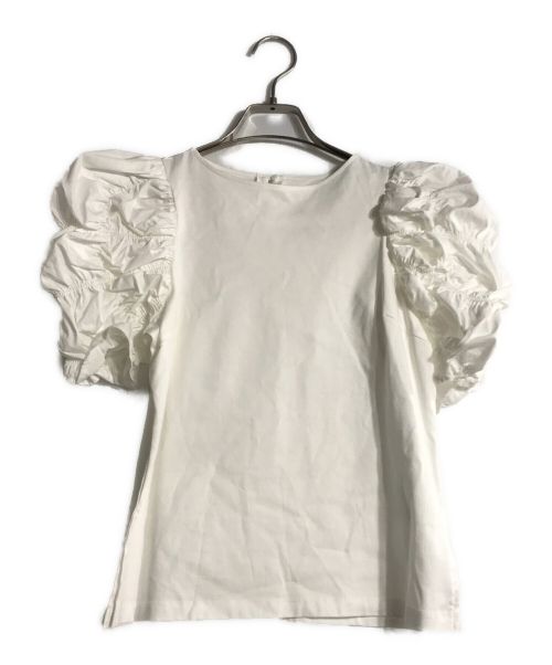 CELFORD（セルフォード）CELFORD (セルフォード) シャーリングスリーブカットソー ホワイト サイズ:36の古着・服飾アイテム