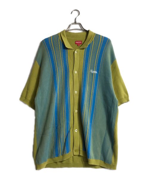 SUPREME（シュプリーム）SUPREME (シュプリーム) ポロシャツ イエロー×ブルー サイズ:XLの古着・服飾アイテム