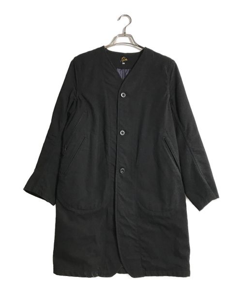 Needles（ニードルズ）Needles (ニードルズ) コットンウールノーカラーコート ブラック サイズ:XSの古着・服飾アイテム