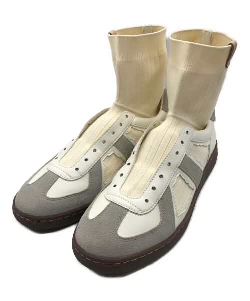 FOOT INDUSTRY（フットインダストリー）FOOT INDUSTRY (フットインダストリー) ハイトップ ソックス スニーカー ホワイト サイズ:27cmの古着・服飾アイテム
