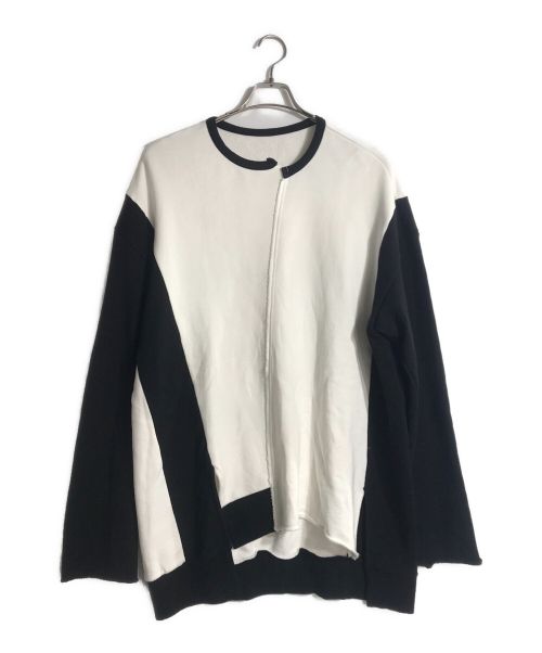 GROUND Y（グラウンドワイ）GROUND Y (グラウンドワイ) パターンデザインスウェット ホワイト×ブラック サイズ:3の古着・服飾アイテム