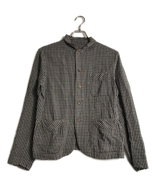 45R（フォーティーファイブアール）45R (フォーティーファイブアール) インドうすネルのシャツジャケット グレー サイズ:FREEの古着・服飾アイテム