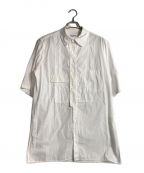 Yohji Yamamoto pour hommeヨウジヤマモト プールオム）の古着「ブロードパッチワークシャツ」｜ホワイト