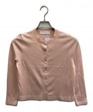 NOLLEY'S sophi (ノーリーズソフィー) W混ラメクルーネックカーディガン ピンク サイズ:36 未使用品