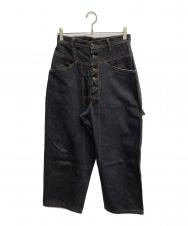 B.BALLSY (ボールジーブラザーズ) Wide straight rigid denim pants ネイビー サイズ:M