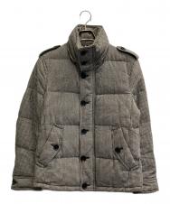 BURBERRY BLACK LABEL (バーバリーブラックレーベル) ダウンジャケット グレー×ブラック サイズ:M