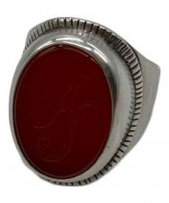 agete (アガット) レッドアゲートリング レッド×シルバー サイズ:9号