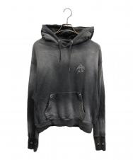 ANTIMID (アンチミッド) PIGMENT STUDS HOODIE グレー サイズ:M