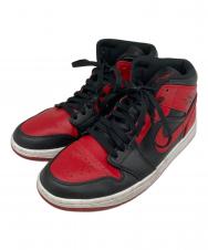 NIKE (ナイキ) Air Jordan 1 Mid "Bred" レッド サイズ:27