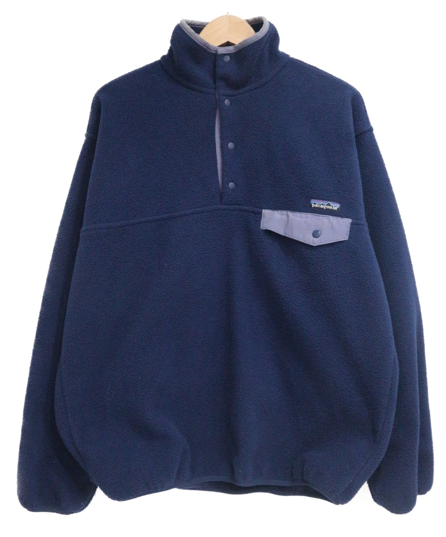 中古 古着通販 Patagonia パタゴニア 古着 ライトウェイトシンチラスナップtプルオーバー ネイビー サイズ M 90 S ブランド 古着通販 トレファク公式 Trefac Fashion