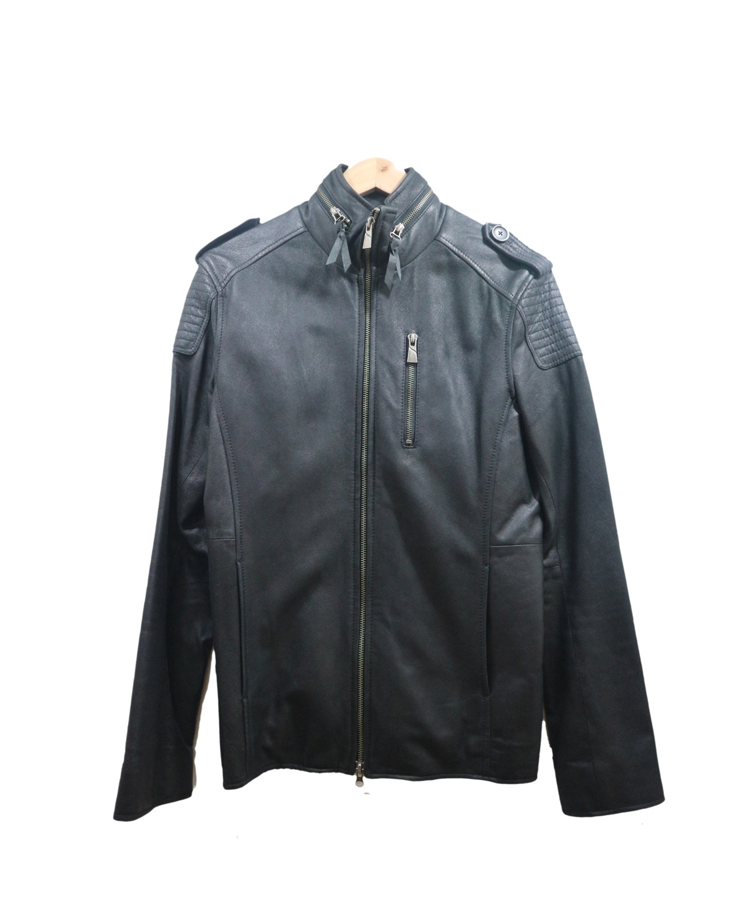 中古 古着通販 Katharine Hamnett キャサリンハムネット レザージャケット ブラック サイズ Size M ブランド 古着通販 トレファク公式 Trefac Fashion