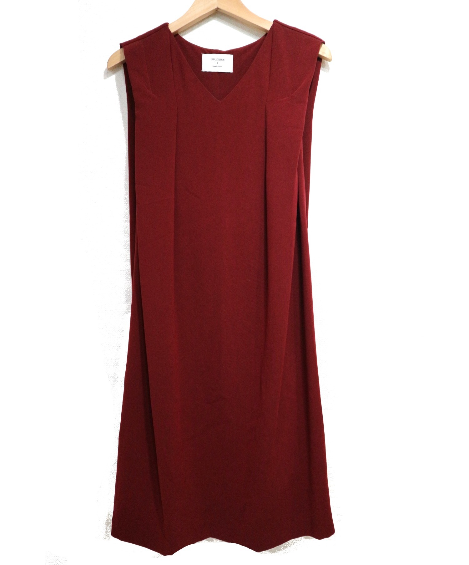 中古 古着通販 Studious ステュディオス ドレープレディドレスワンピース レッド サイズ 1 ブランド 古着通販 トレファク公式 Trefac Fashion