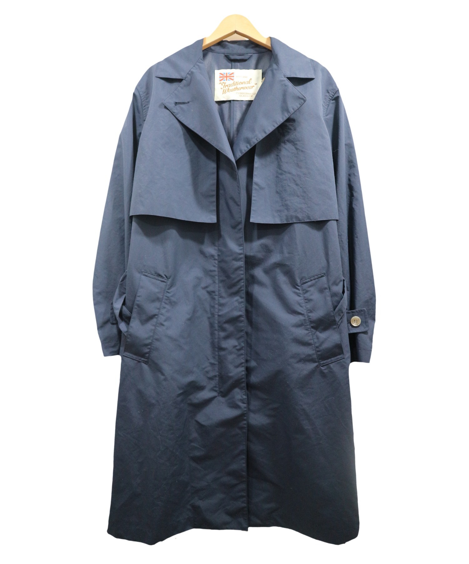 中古 古着通販 Traditional Weatherwear トラディショナルウェザーウェア ナイロントレンチコート ネイビー サイズ 34 春物 定価37 000円 Tax ブランド 古着通販 トレファク公式 Trefac Fashion