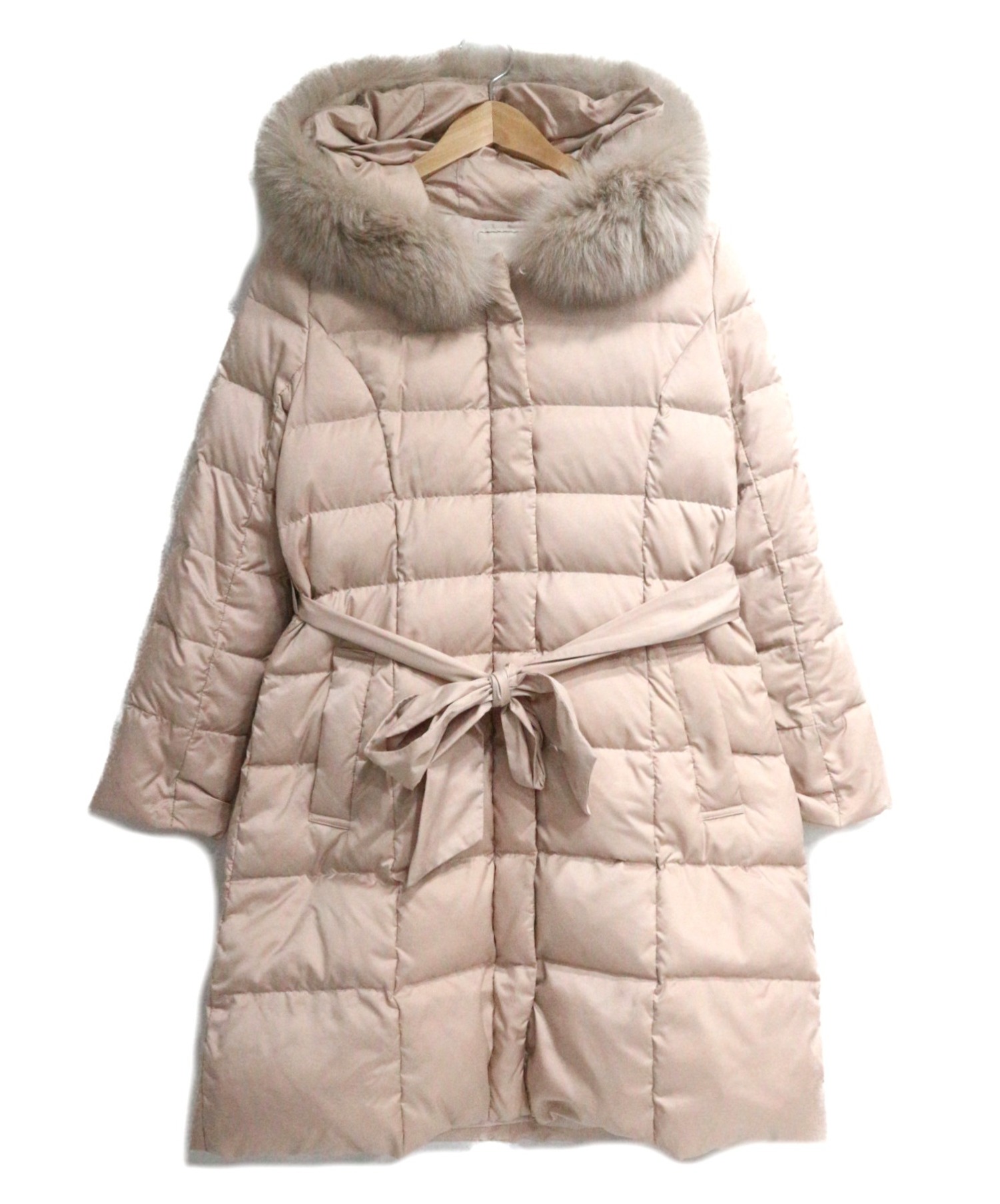 中古 古着通販 Apuweiser Riche アプワイザーリッシェ ファー付きロングダウンコート ピンク サイズ Size 2 ブランド 古着通販 トレファク公式 Trefac Fashion