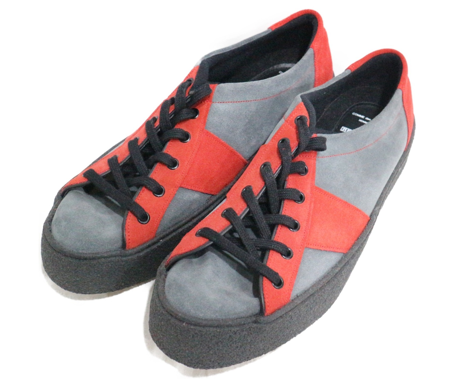 中古 古着通販 Comme Des Garcons Hommeplus George Cox コムデギャルソン オム プリュス ジョージコックス ラバーソールスニーカー グレー レッド サイズ Size 10 Pe K102 001 ss ブランド 古着通販 トレファク公式 Trefac Fashion