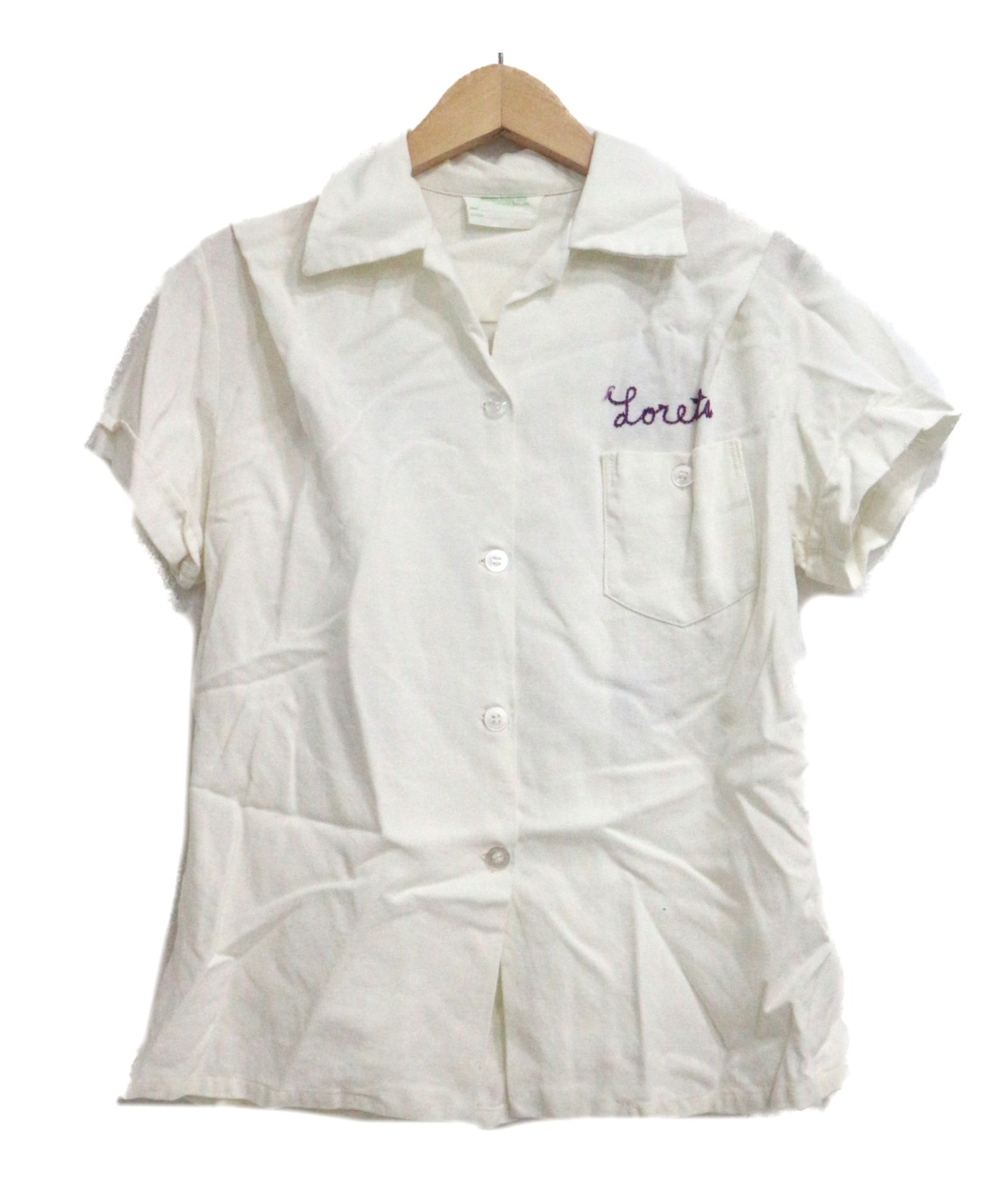 VINTAGE (ヴィンテージ) ヴィンテージボーリングシャツ ホワイト サイズ:表記無し