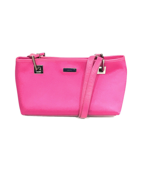 GUCCI（グッチ）GUCCI (グッチ) Satin Shoulder Bag ピンク サイズ:表記無し 002・1130・1669の古着・服飾アイテム