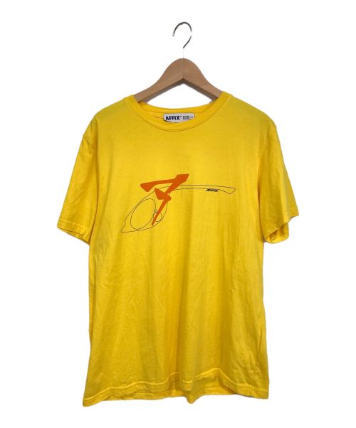 affix（アフィックス）affix (アフィックス) プリントTシャツ イエロー サイズ:SIZE Lの古着・服飾アイテム