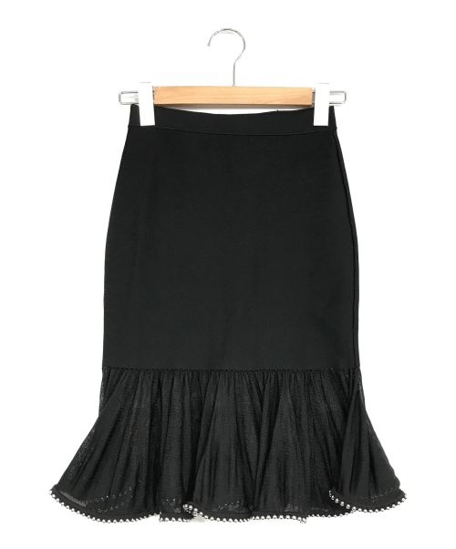 ALEXANDER WANG（アレキサンダーワン）ALEXANDER WANG (アレキサンダーワン) ボールチェーン装飾ミニスカート ブラック サイズ:SIZE Sの古着・服飾アイテム