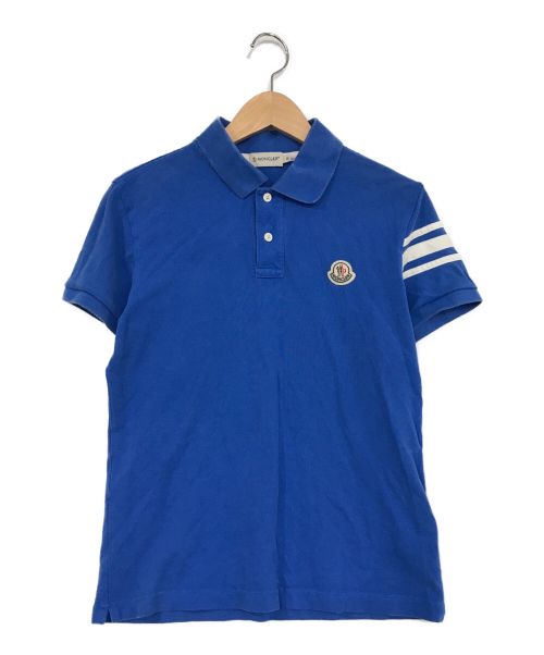 MONCLER（モンクレール）MONCLER (モンクレール) ポロシャツ ブルー サイズ:SIZE　Sの古着・服飾アイテム