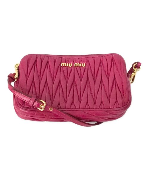 中古 古着通販 Miu Miu ミュウミュウ マテラッセポーチ ピンク ブランド 古着通販 トレファク公式 Trefac Fashion