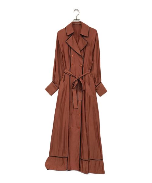 Ameri（アメリ）Ameri (アメリ) LOOSE TRENCH LIKE DRESS ブラウン サイズ:SIZE　Mの古着・服飾アイテム