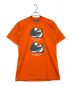 BLUFCAMP（ブルーフキャンプ）の古着「プリントTシャツ」｜オレンジ