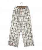 TODAYFUL（）の古着「21SS Check Gather Pants」｜ホワイト