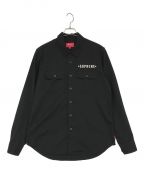 SUPREME×INDEPENDENTシュプリーム×インディペンデント）の古着「ワークシャツ」｜ブラック
