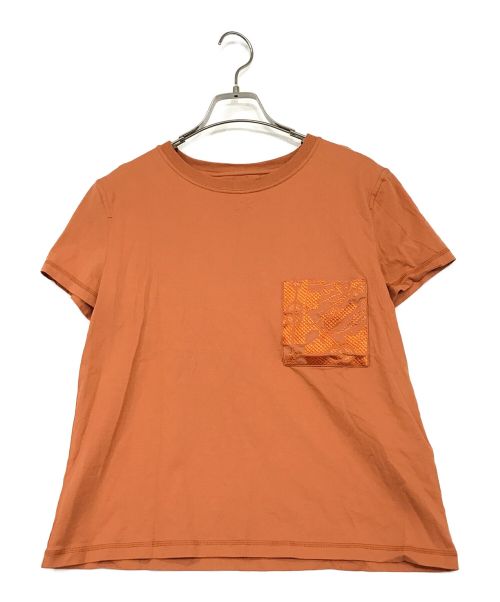 HERMES（エルメス）HERMES (エルメス) ポケットTシャツ オレンジ サイズ:SIZE 40の古着・服飾アイテム