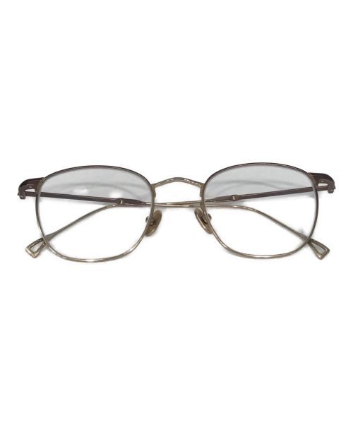 金子眼鏡（カネコメガネ）金子眼鏡 (カネコメガネ) ISSEY MIYAKE (イッセイミヤケ) PANT Ⅲ ピンク×ゴールドの古着・服飾アイテム