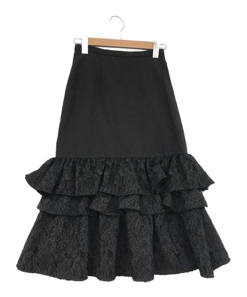 COLUMN（コラム）COLUMN (コラム) ティアードスカート ブラック サイズ:SIZE　36の古着・服飾アイテム