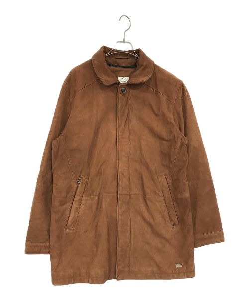 AIGNER（アイグナー）AIGNER (アイグナー) ヌバックラムレザージャケット ブラウン サイズ:SIZE 50の古着・服飾アイテム